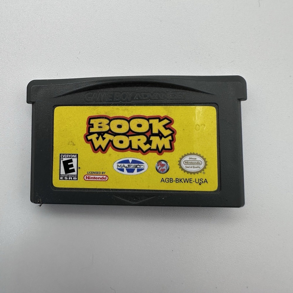 Bookworm Nintendo Game Boy Advance GBA Puzzle Word Game Cartridge AGB-BKWE-USA